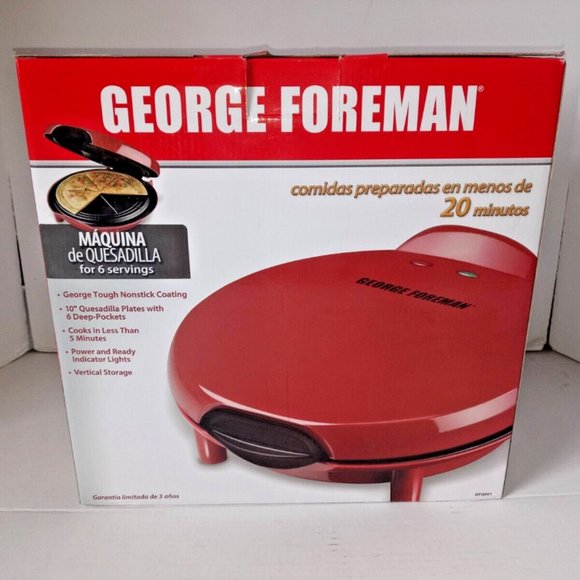 GEORGE FOREMAN ELECTRIC QUESADILLA MAKER RED GFQ001 - Picture 3 of 6